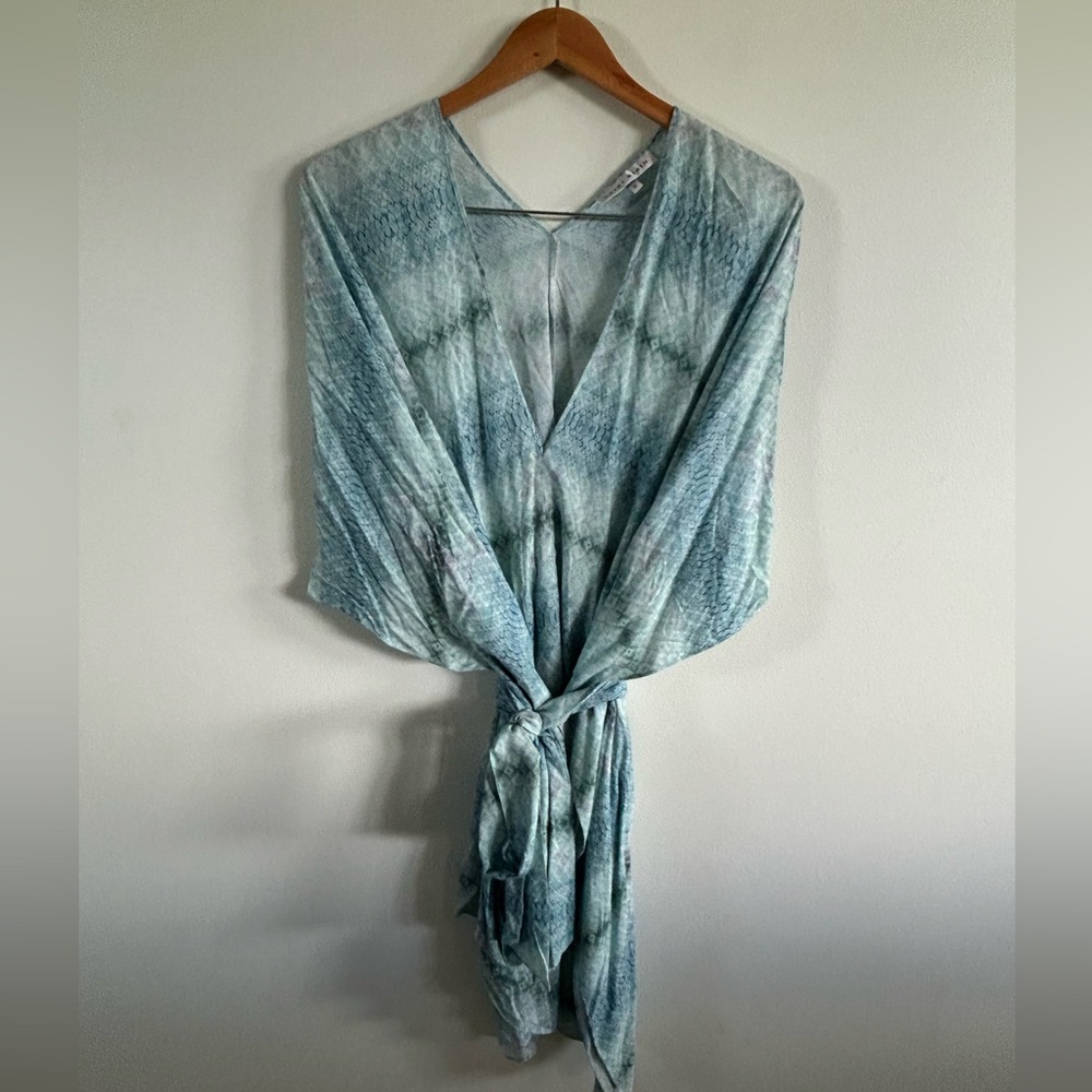 Heidi Klein Blue Tie-Dye Swim Coverup